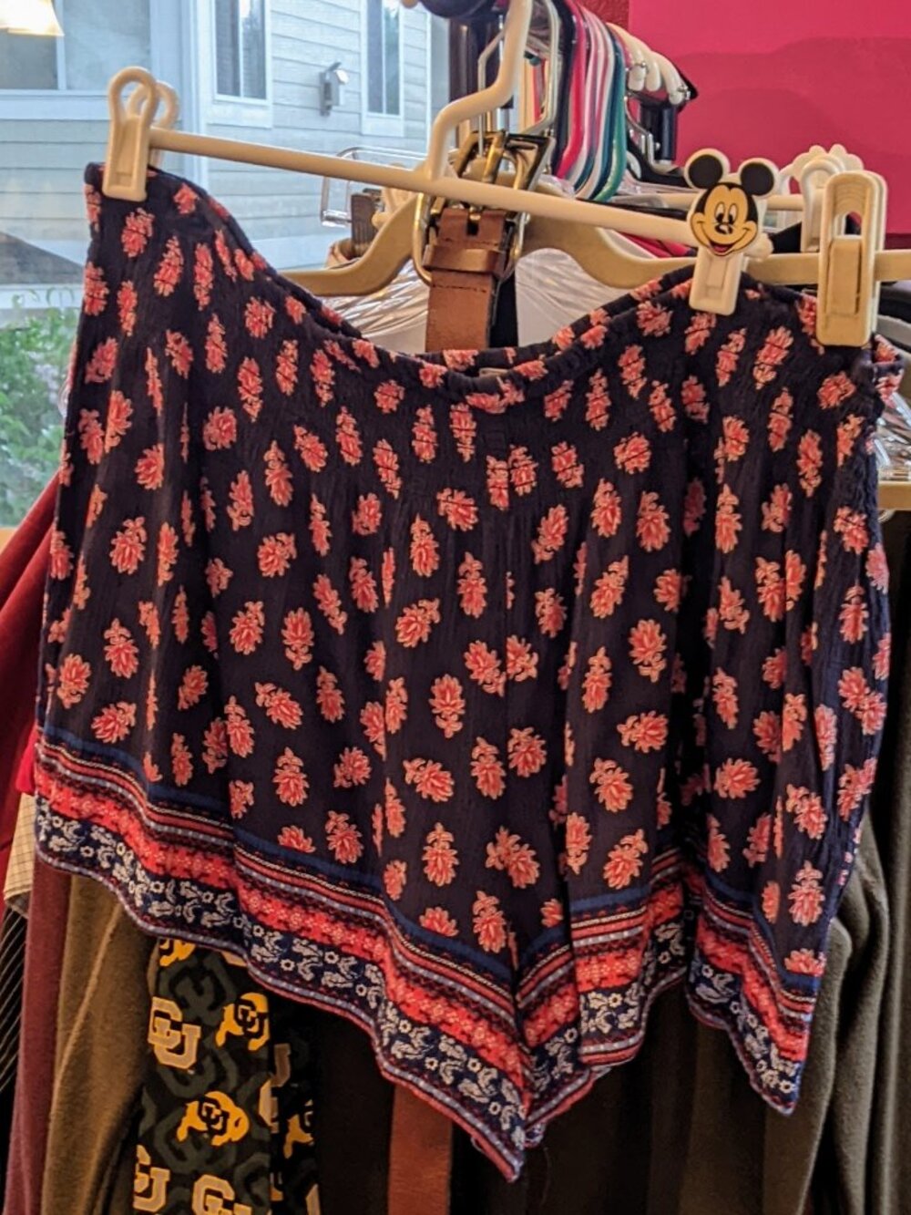 Navy/Blue/Orange/White Patterned Shorts